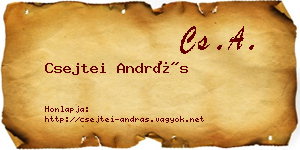 Csejtei András névjegykártya