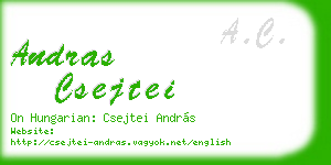 andras csejtei business card