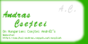 andras csejtei business card